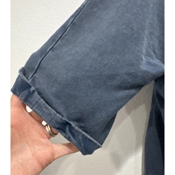 Free People Studded Blue Dillon Top Women’s Size Small Boho Dolman Sleeve Studs - Picture 3 of 10